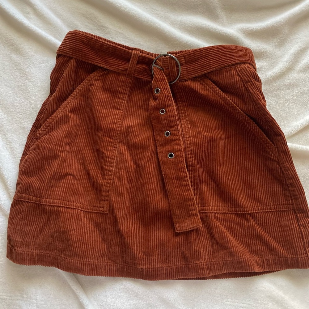 Burnt orange corduroy  skirt